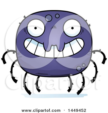 Clipart Graphic of a Cartoon Grinning Spider Character Mascot - Royalty Free Vector Illustration by Cory Thoman
