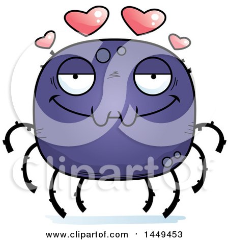 Clipart Graphic of a Cartoon Loving Spider Character Mascot - Royalty Free Vector Illustration by Cory Thoman