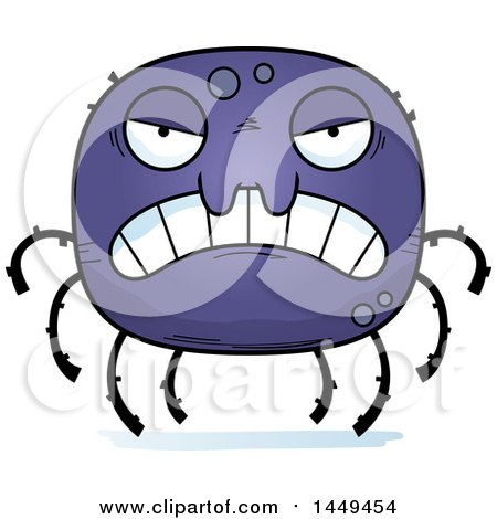 Clipart Graphic of a Cartoon Mad Spider Character Mascot - Royalty Free Vector Illustration by Cory Thoman