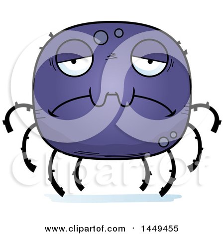 Clipart Graphic of a Cartoon Sad Spider Character Mascot - Royalty Free Vector Illustration by Cory Thoman