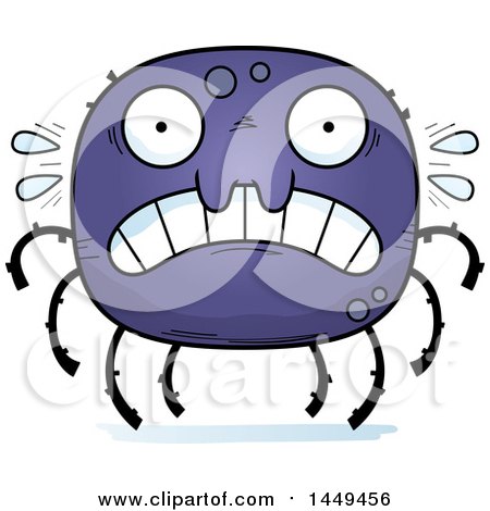 Clipart Graphic of a Cartoon Scared Spider Character Mascot - Royalty Free Vector Illustration by Cory Thoman
