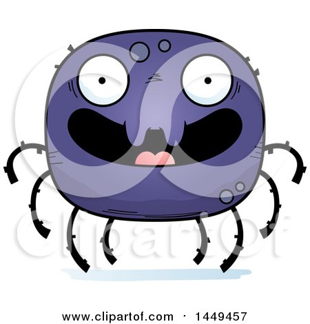 Clipart Graphic of a Cartoon Happy Spider Character Mascot - Royalty Free Vector Illustration by Cory Thoman