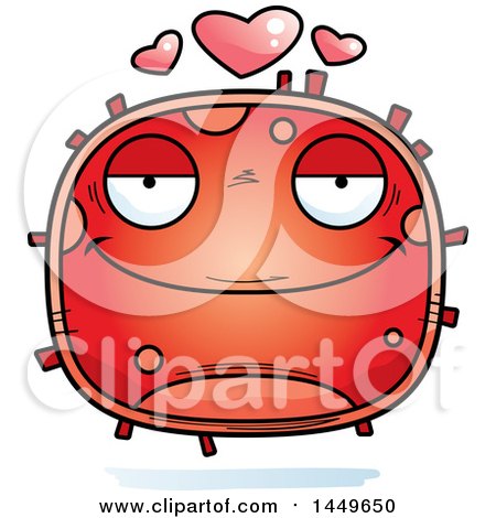 Clipart Graphic of a Cartoon Loving Red Cell Character Mascot - Royalty Free Vector Illustration by Cory Thoman