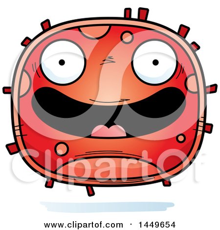 Clipart Graphic of a Cartoon Happy Red Cell Character Mascot - Royalty Free Vector Illustration by Cory Thoman