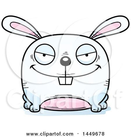 Clipart Graphic of a Cartoon Evil Bunny Rabbit Hare Character Mascot - Royalty Free Vector Illustration by Cory Thoman