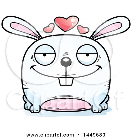 Clipart Graphic of a Cartoon Loving Bunny Rabbit Hare Character Mascot - Royalty Free Vector Illustration by Cory Thoman
