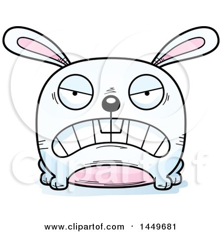 Clipart Graphic of a Cartoon Mad Bunny Rabbit Hare Character Mascot - Royalty Free Vector Illustration by Cory Thoman