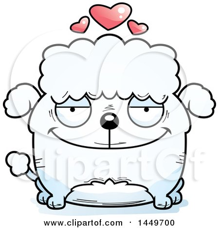 Clipart Graphic of a Cartoon Loving Poodle Dog Character Mascot - Royalty Free Vector Illustration by Cory Thoman