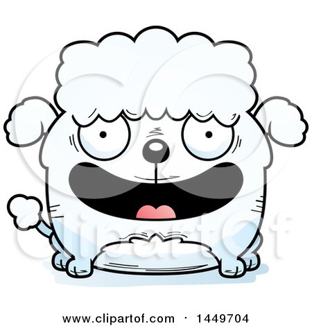 Clipart Graphic of a Cartoon Happy Poodle Dog Character Mascot - Royalty Free Vector Illustration by Cory Thoman