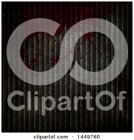 Clipart Graphic of a Blood Splattered Metal Background - Royalty Free Illustration by KJ Pargeter