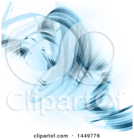 Clipart Graphic of a Background of Twisting Blue Lines - Royalty Free Vector Illustration by KJ Pargeter