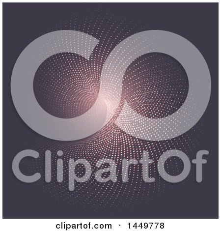 Clipart Graphic of a Tunnel Background of Halftone Dots - Royalty Free Vector Illustration by KJ Pargeter