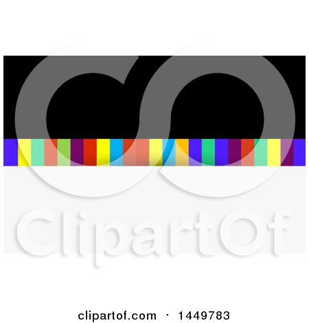 Clipart Graphic of a Black and Colorful Stripes Business Card Design or Background - Royalty Free Vector Illustration by KJ Pargeter