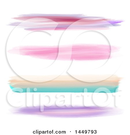 Clipart Graphic of Watercolour Paint Strokes on White - Royalty Free Vector Illustration by KJ Pargeter