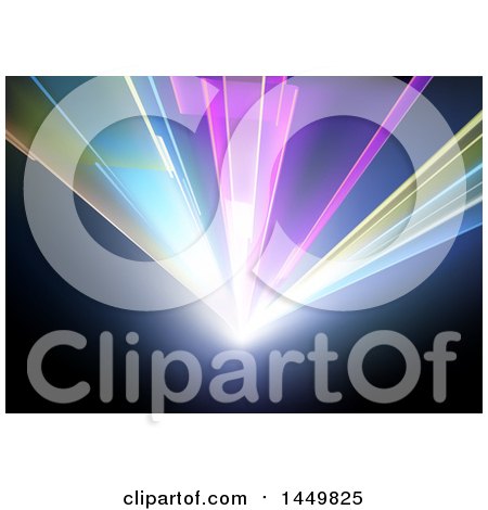Clipart Graphic of a Colorful Burst of Lights - Royalty Free Vector Illustration by dero