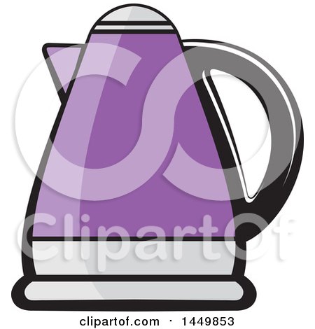 Clipart Graphic of a Purple Kettle - Royalty Free Vector Illustration by Lal Perera