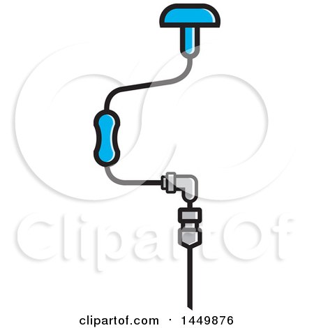 Clipart Graphic of a Rachet Brace Drill - Royalty Free Vector Illustration by Lal Perera