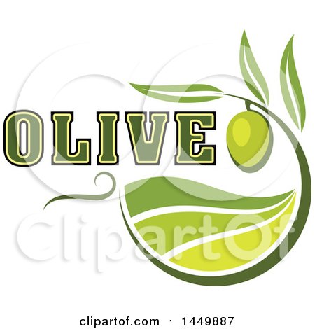 Clipart Graphic of a Green Olive Design - Royalty Free Vector Illustration by Vector Tradition SM