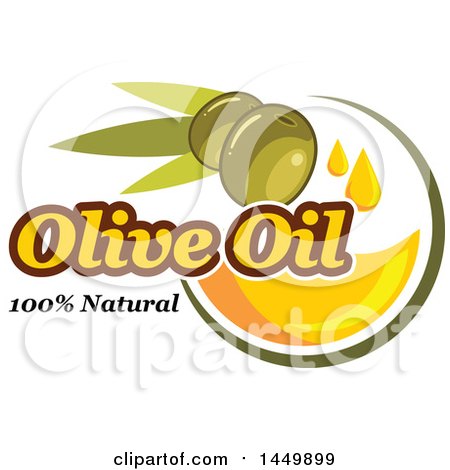 Clipart Graphic of a Green Olive Oil Design - Royalty Free Vector Illustration by Vector Tradition SM