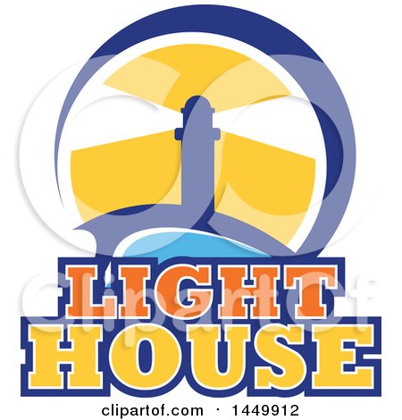 Clipart Graphic of a Light House Design with Text - Royalty Free Vector Illustration by Vector Tradition SM