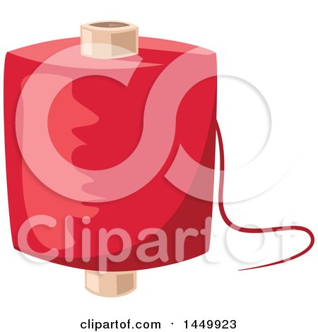 Clipart Graphic of a Spool of Red Thread - Royalty Free Vector Illustration by Vector Tradition SM