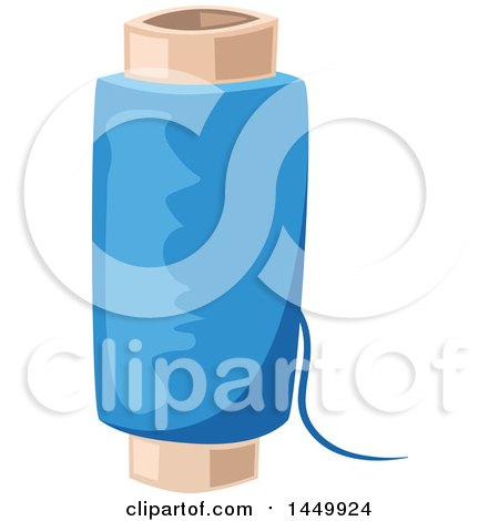 Clipart Graphic of a Spool of Blue Thread - Royalty Free Vector Illustration by Vector Tradition SM