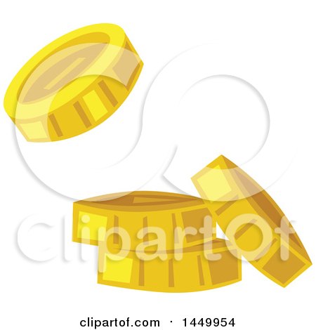 Clipart Graphic of Gold Coins - Royalty Free Vector Illustration by Vector Tradition SM