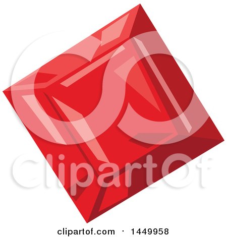 Clipart Graphic of a Red Ruby - Royalty Free Vector Illustration by Vector Tradition SM