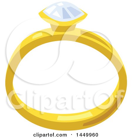 Clipart Graphic of a Diamond Ring - Royalty Free Vector Illustration by Vector Tradition SM