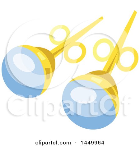 Clipart Graphic of a Pair of Earrings - Royalty Free Vector Illustration by Vector Tradition SM