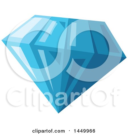 Clipart Graphic of a Blue Sapphire - Royalty Free Vector Illustration by Vector Tradition SM