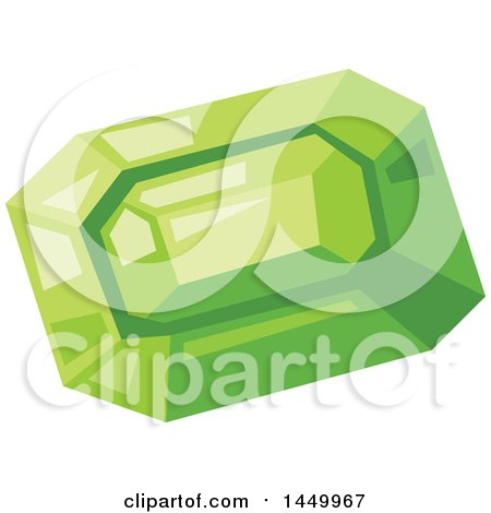 Clipart Graphic of a Green Emerald - Royalty Free Vector Illustration by Vector Tradition SM