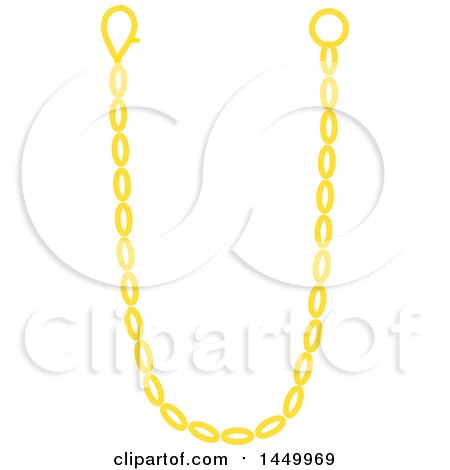 Clipart Graphic of a Gold Chain Necklace - Royalty Free Vector Illustration by Vector Tradition SM