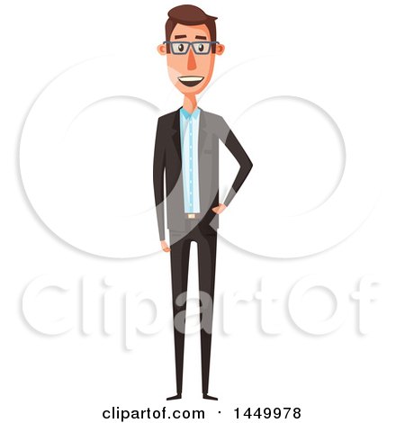 Clipart Graphic of a Happy White Male Tailor - Royalty Free Vector Illustration by Vector Tradition SM