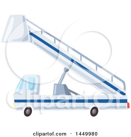 Clipart Graphic of an Airport Ladder Vehicle - Royalty Free Vector Illustration by Vector Tradition SM