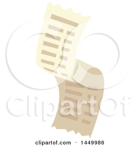 Clipart Graphic of a Purchase Receipt - Royalty Free Vector Illustration by Vector Tradition SM