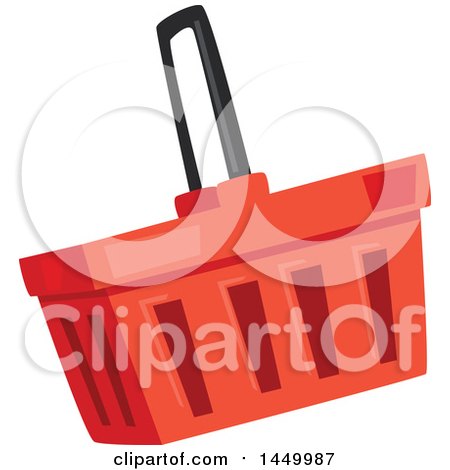 Clipart Graphic of a Red Shopping Basket - Royalty Free Vector Illustration by Vector Tradition SM