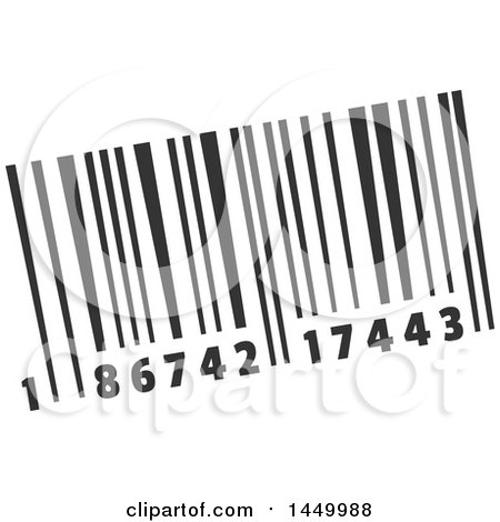 Clipart Graphic of a Black and White Barcode - Royalty Free Vector Illustration by Vector Tradition SM
