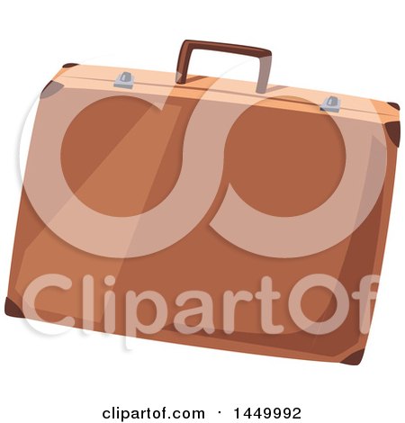 Clipart Graphic of a Brown Suitcase - Royalty Free Vector Illustration by Vector Tradition SM