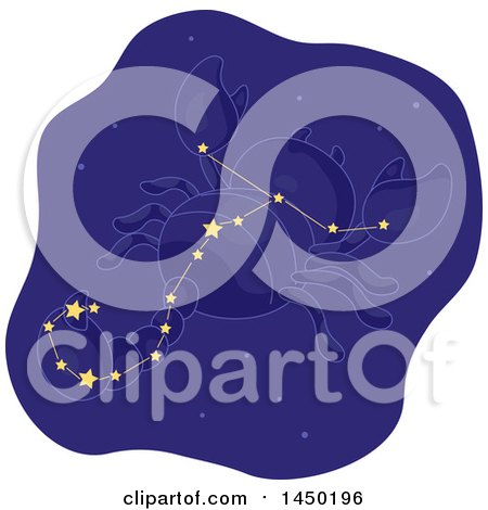 Clipart Graphic of a Scorpion Star Constellation - Royalty Free Vector Illustration by BNP Design Studio
