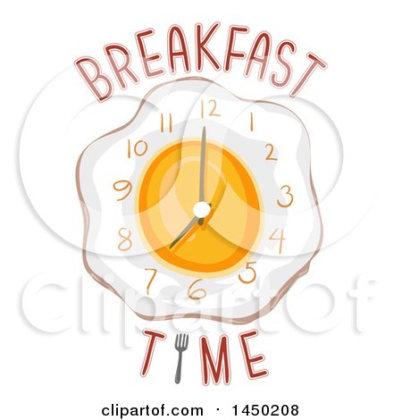Clipart Graphic of a Wall Clock of an Egg with Breakfast Time Text - Royalty Free Vector Illustration by BNP Design Studio