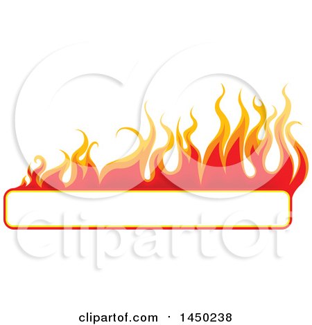 Clipart Graphic of a Fiery Hot Flaming Flame Banner Design Element - Royalty Free Vector Illustration by dero