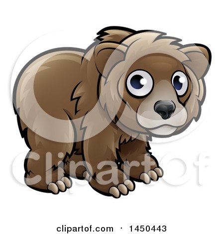Clipart Graphic of a Cartoon Bear Cub - Royalty Free Vector Illustration by AtStockIllustration
