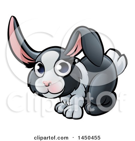 Clipart Graphic of a Cartoon Dutch Bunny Rabbit - Royalty Free Vector Illustration by AtStockIllustration