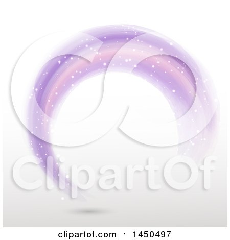 Clipart Graphic of a Purple Sparkly Watercolor Arch on a Shaded Background - Royalty Free Vector Illustration by KJ Pargeter