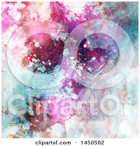Clipart Graphic of a Background of Paint Splatters and Strokes - Royalty Free Vector Illustration by KJ Pargeter