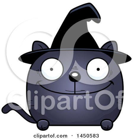 Clipart Graphic of a Cartoon Happy Witch Cat Character Mascot - Royalty Free Vector Illustration by Cory Thoman