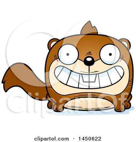 Clipart Graphic of a Cartoon Grinning Squirrel Character Mascot - Royalty Free Vector Illustration by Cory Thoman