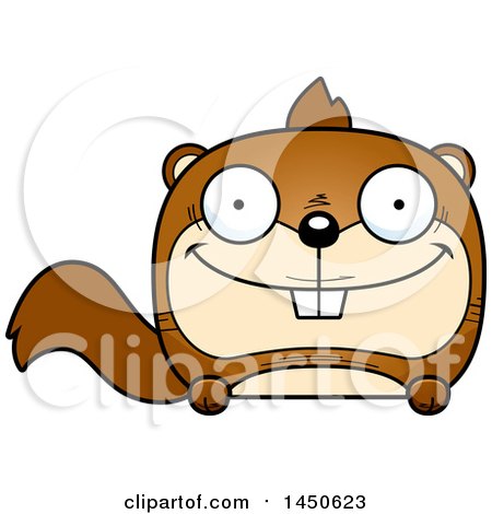 Clipart Graphic of a Cartoon Happy Squirrel Character Mascot - Royalty Free Vector Illustration by Cory Thoman