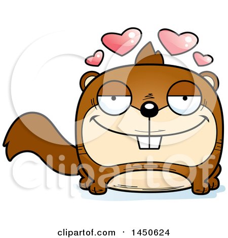 Clipart Graphic of a Cartoon Loving Squirrel Character Mascot - Royalty Free Vector Illustration by Cory Thoman